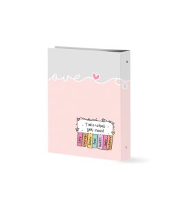 عکس دفتر کلاسوری 100 برگ پاپکو PAPCO مدل جلد سخت طرح دار کد 618016 - شماره 4