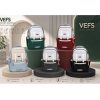 کوله پشتی دخترانه وفس Vefs مدل 3 زیپ مدل Natural Down رنگ آبی سایز 40 در 30 کد 4013