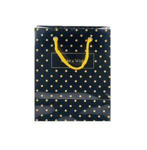 عکس بگ کادویی فانتزی پاپکو PAPCO مدل طلقی سایز 15 در 18 طرح خال دار زرد کد 00305 - شماره 12