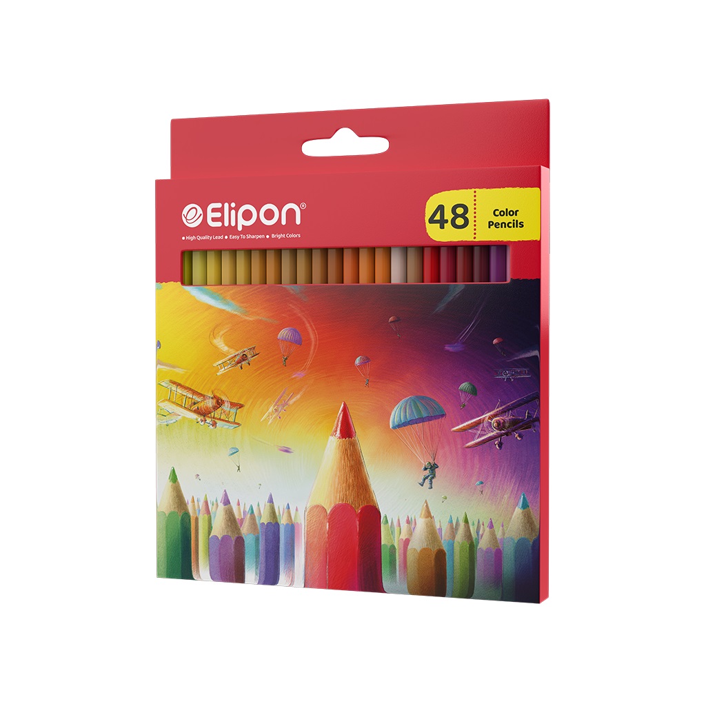 تصاویر مداد رنگی 48 رنگ الیپون Elipon جعبه مقوایی کد 8121810 مداد رنگی 48 رنگ الیپون Elipon جعبه مقوایی کد 8121810