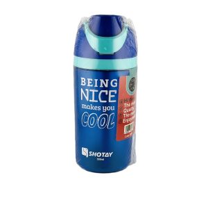 عکس قمقمه شوتای SHOTAY مدل اسپرت فانتزی طرح COOL NICE رنگ سبز و آبی کاربنی کد 6599 - شماره 12