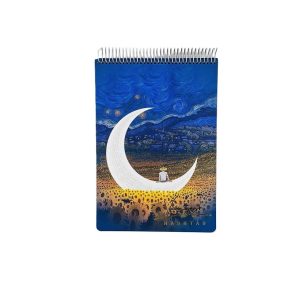 عکس دفتر طراحی 80 برگ جلد ساخت هشتگ HASHTAG مدل ونگوگ سایز A6 طرح شب های پرستاره کد 118 - شماره 10