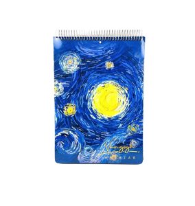 عکس دفتر طراحی 80 برگ جلد ساخت هشتگ HASHTAG مدل ونگوگ سایز A5 طرح شب های پرستاره کد 116 - شماره 4