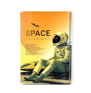 عکس دفتر 80 برگ جلد سخت هشتگ HASHTAG مدل گلکسی سایز وزیری طرح فضانورد نشسته کد 306 - شماره 8