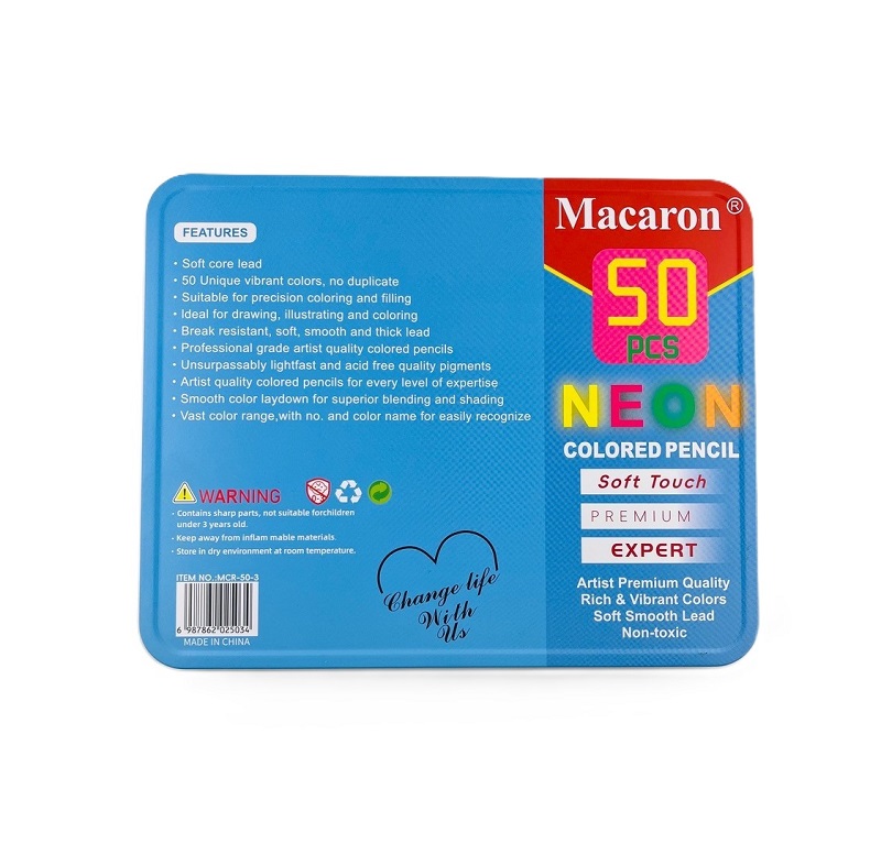 تصاویر مداد رنگی 50 رنگ نئونی ماکارون Macaron طرح دلفین مدل جعبه فلزی کد 10-1 مداد رنگی 50 رنگ نئونی ماکارون Macaron طرح دلفین مدل جعبه فلزی کد 10-1