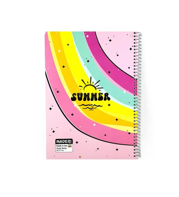 تصاویر دفتر 100 برگ جلد شومیز نادری NADERI سری طلاکوب رنگین کمانی طرح SUMMER کد 00357 دفتر 100 برگ جلد شومیز نادری NADERI سری طلاکوب رنگین کمانی طرح SUMMER کد 00357