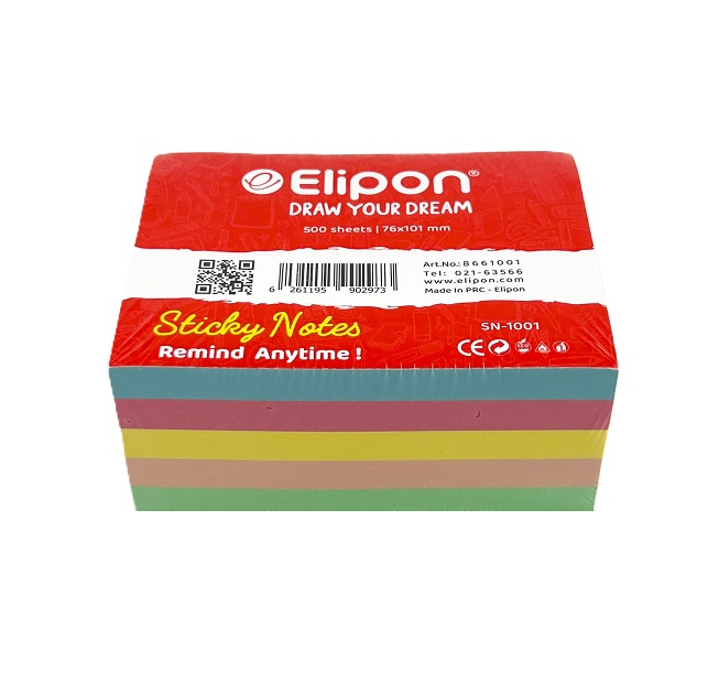 تصاویر استیک نوت 400 برگی الیپون Elipon سایز 7.6 در 7.6 کد 1002 استیک نوت 400 برگی الیپون Elipon سایز 7.6 در 7.6 کد 1002