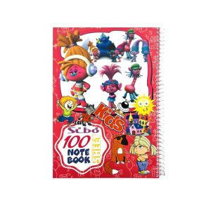 عکس دفتر 100 برگ مجلد سیبو SIBO مدل حاشیه دار طرح ترول ها کد A38 - شماره 4