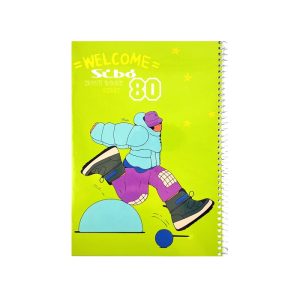 عکس دفتر 80 برگ مجلد سیبو SIBO مدل welcome رنگ سبز کد M30 - شماره 3