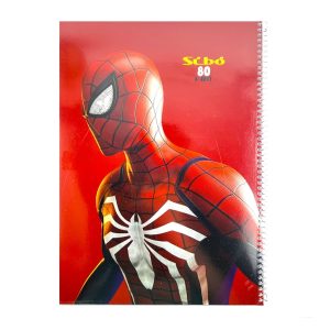 عکس دفتر نقاشی 80 برگ مجلد سیبو SIBO سایز 23 در 33 طرح مرد عنکبوتی قرمز کد 3529 - شماره 11
