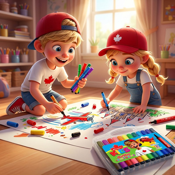 تصاویر ماژیک رنگ آمیزی 12 رنگ کنکو Canco مدل جامبو Jumbo Kids ماژیک رنگ آمیزی 12 رنگ کنکو Canco مدل جامبو Jumbo Kids
