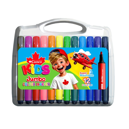 تصاویر ماژیک رنگ آمیزی 12 رنگ کنکو Canco مدل جامبو Jumbo Kids ماژیک رنگ آمیزی 12 رنگ کنکو Canco مدل جامبو Jumbo Kids
