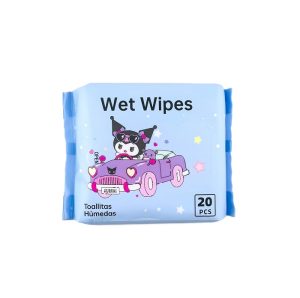 عکس دستمال مرطوب 20 عددی Wet Wipes طرح کرومی رنگ آبی کد 1207 - شماره 1