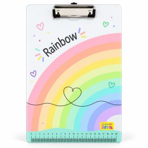 عکس تخته شاسی شفاف سویل SEVIL سایز A4 مدل فانتزی طرح رنگین کمان کد 916 - شماره 5