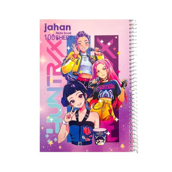 تصاویر دفتر 100 برگ خط دار مجلد جهان JAHAN سری کی پاپ طرح 01 کد 902 دفتر 100 برگ خط دار مجلد جهان JAHAN سری کی پاپ طرح 01 کد 902