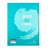دفتر 100 برگ خط دار جلد سخت نادری NADERI سایز A4 رحلی سری لاکچری طرح JUST BE COOL رنگ سبز کد 00159