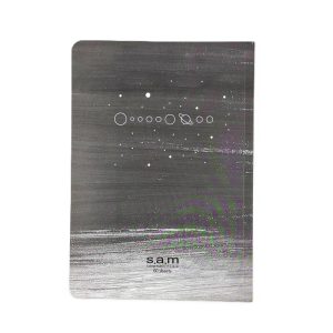 عکس دفتر 60 برگ خط دار ته چسب سام sam طرح منظومه شمسی رنگ خاکستری کد 007729 - شماره 3