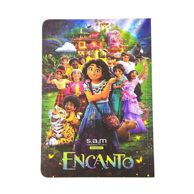 تصاویر دفتر 60 برگ خط دار ته چسب سام sam طرح ENCANTO کد 5717 دفتر 60 برگ خط دار ته چسب سام sam طرح ENCANTO کد 5717