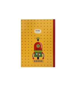 عکس دفتر پرونوت 40 برگ خط دار پاپکو PAPCO مدل فانتزی طرح ربات کد 917419 - شماره 2
