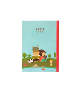 عکس دفتر پرونوت 40 برگ خط دار پاپکو PAPCO مدل فانتزی طرح گردش بچه ها کد 917401 - شماره 11