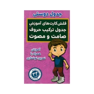عکس فلش كارت آموزش جدول تركيب حروف صامت و مصوت انتشارات انديشه كهن - شماره 6