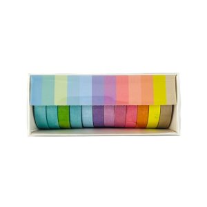 عکس چسب واشی 12 عددی 2 متری رنگین کمانی کاغذی سایز 7.5 میلی متری کد 830647 - شماره 8