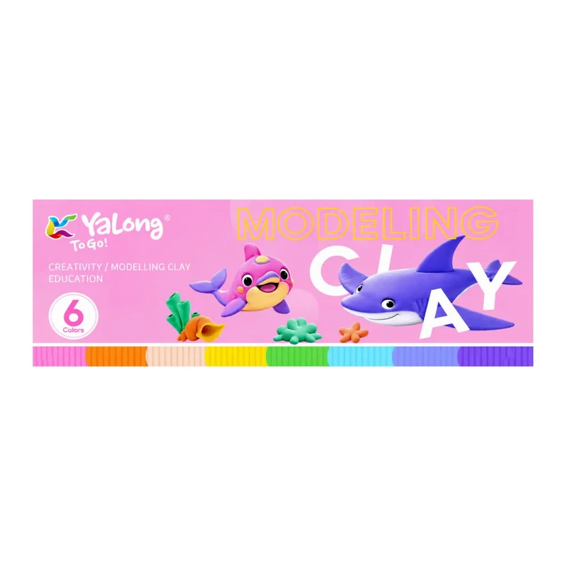 خمیر بازی کلی CLAY مدل پاستلی 6 عددی کد 4280106