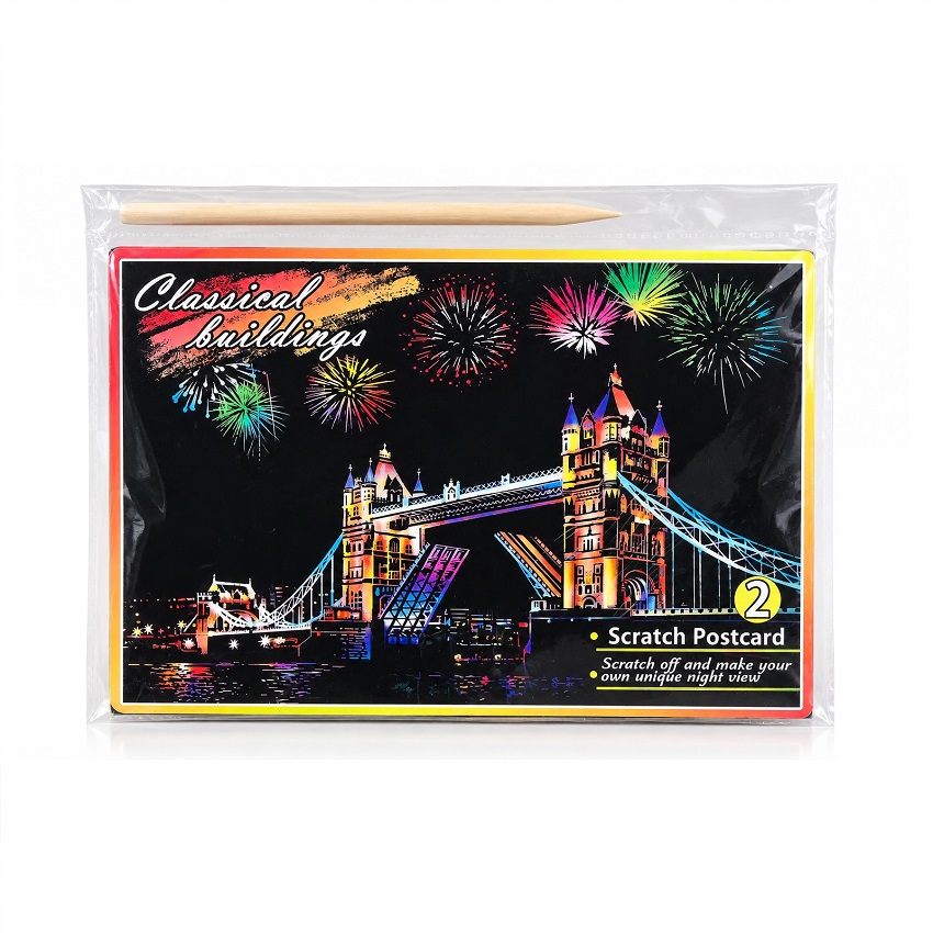 تصاویر اسکراچ برد 4 برگی طرح Tower Bridge سایز A5 مجموعه 4 عددی اسکراچ برد 4 برگی طرح Tower Bridge سایز A5 مجموعه 4 عددی