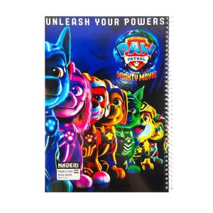 عکس دفتر ۶۰ برگ خط دار مجلد نادری NADERI سری سگ های نگهبان طرح UNLEASH YOUR POWER کد 00074 - شماره 4