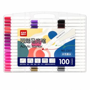 عکس ماژیک نقاشی و رنگ آمیزی آکریلیک BBM بسته 100 عددی کد 2207 - شماره 11