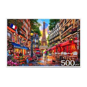 عکس پازل مدل 500 تکه کینگ طرح خیابان های پاریس و برج ایفل سایز 47 در 32 کد 8047 - شماره 8