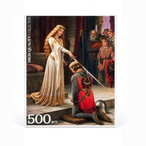 عکس پازل مدل 500 تکه کینگ طرح بانوی سلطنتی و شوالیه سایز 47 در 32 کد 8047 - شماره 11