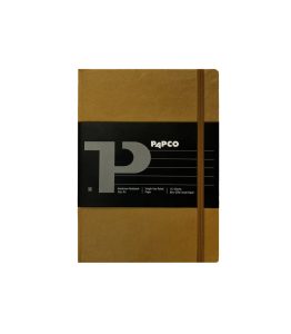 عکس دفتر 112 برگ جلد سخت پاپکو PAPCO سری پرایم رنگ نسکافه ای سایز A6 کد 611 - شماره 3