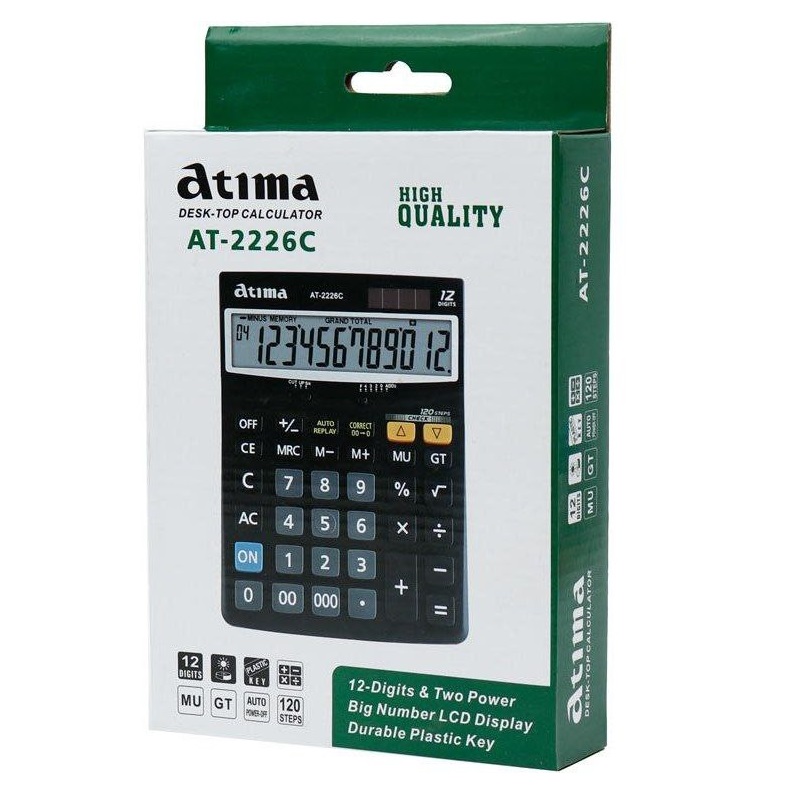 تصاویر ماشین حساب حرفه ای آتیما Atima مدل 3 صفر AT-2226C ماشین حساب حرفه ای آتیما Atima مدل 3 صفر AT-2226C
