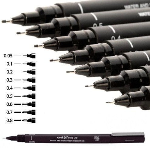 تصاویر راپید 0.9 یونی پین uni pin مدل FINE LINE کد 200 راپید 0.9 یونی پین uni pin مدل FINE LINE کد 200