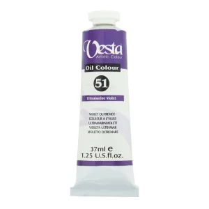 عکس رنگ روغن وستا رنگ Ultramarine Violet 51 حجم 37 میلی‌‌لیتر کد 60198 - شماره 3