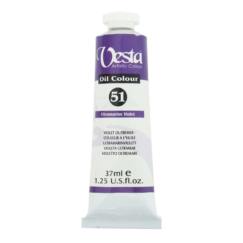 تصاویر رنگ روغن وستا رنگ Ultramarine Violet 51 حجم 37 میلیلیتر کد 60198 رنگ روغن وستا رنگ Ultramarine Violet 51 حجم 37 میلیلیتر کد 60198