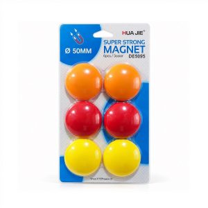 عکس مگنت تخته وایت برد 6 عددی HUA JIE مدل SUPER STRONG سایز 50 میلی متری کد 5095 - شماره 5