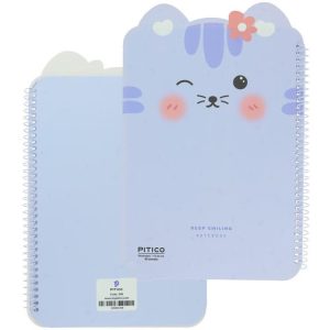 عکس دفتر حاشیه دار 40 برگ پیتیکو PITICO کد 398 طرح گربه بنفش - شماره 3